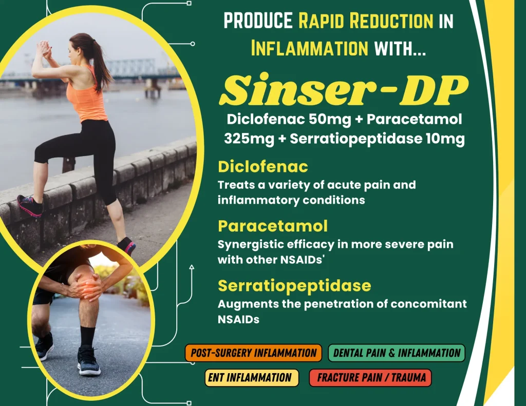 Diclofenac + Paracetamol + Serratiopeptidase